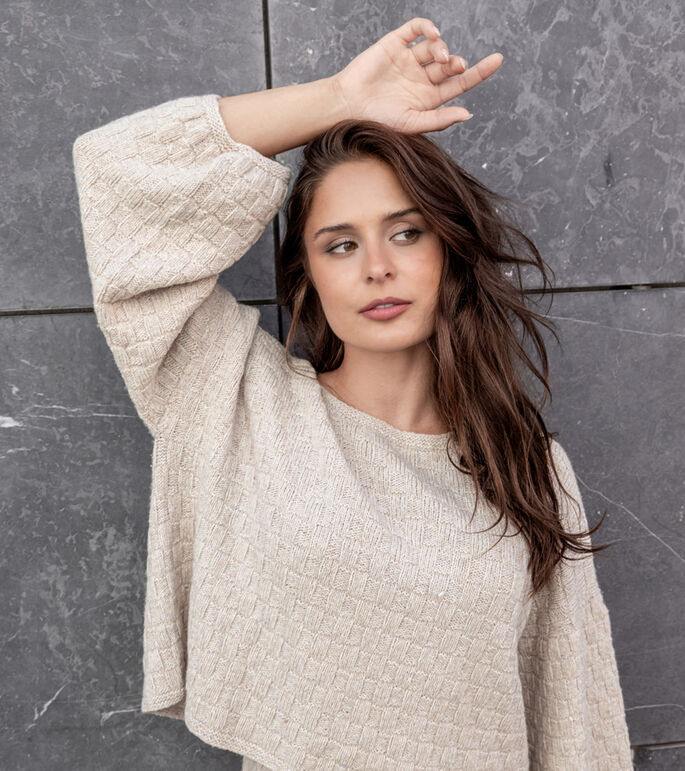 Lana Grossa MAGLIONE TOP DOWN Cashmere 16 fine