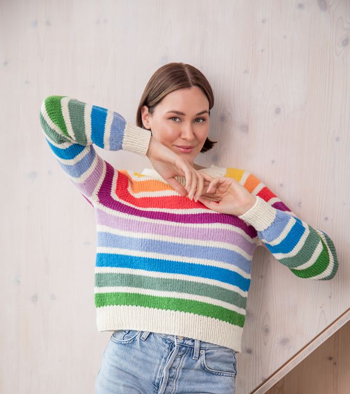 Lana Grossa MAGLIONE TOP-DOWN Merino Miscela
